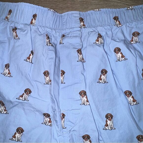 Men's J. Crew Blue Dog Print Boxer Shorts - Picture 3 of 6